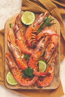 Fried Langoustines, Australian, lime and herbs, spices, homemade, no people