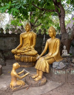Buddha images at Wat Choumkhong, Luang Prabang, Laos