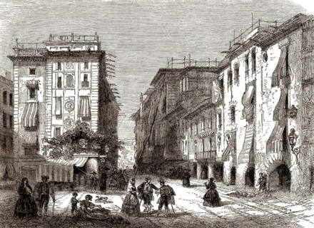 Plaza Sant Agusti, Barcelona, Spanien, 19. Jahrhundert
