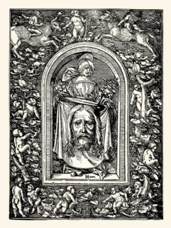 St. Veronica with the Christ's sudarium, Hans Leonhard Schäufelein, 1513, facsimile of the 19th