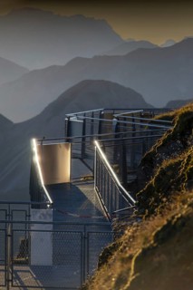 Sunrise, Nordwandsteig on the Nebelhorn, 2224m, Allgäu Alps, Allgäu, Bavaria, Germany