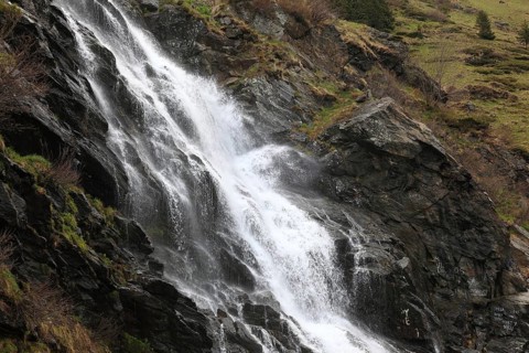 Torrent on the Transfogarasan Highway, Transfagarasan, connects the Arges Valley in Great Wallachia