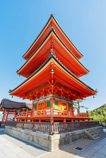 Sanju-no-to, Three Storied Pagoda, Kiyomizu-dera temple, Kyoto, Japan