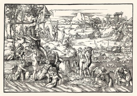 The deluge, Niccolo Boldrini, after Titian, digitally restored