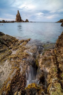 Rocky coast, Cabo de Gata-Nijar Natural Park, Almeria, Andalusia, Spain