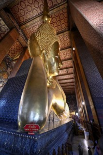 Reclining Buddha in Wat Pho, Temple of the Reclining Buddha, Bangkok, Thailand