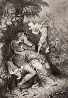 Helen first act, Faust II, by Johann Wolfgang von Goethe, after Wilhelm von Kaulbach