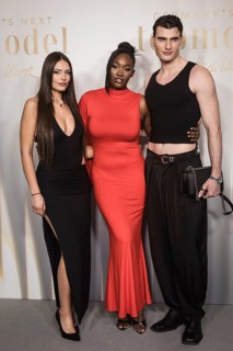 Xenia Tsilikova, Lydwine Nitidem and Frieder Sell at the preview of the 21st season Germany s Next