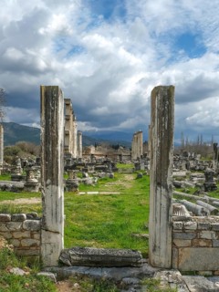 Excavation site site of the ancient city of Aphrodisias, Temple of Aphrodite, today's city of