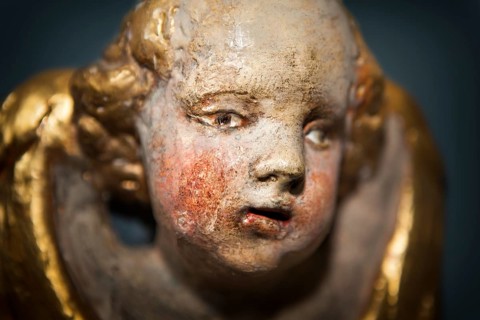 Angel, St.Michael Church, Kirchbrak, district of Holzminden, Weserbergland, Lower Saxony, Germany