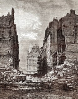 Houses destroyed by the Paris Commune or La Commune de Paris, 1871, Rue du Bac, Paris, France