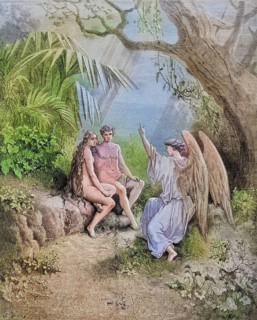 Illustration by Gustave Dore (1832-1883) for Paradise Lost, The Paradise Lost, published in 1667,