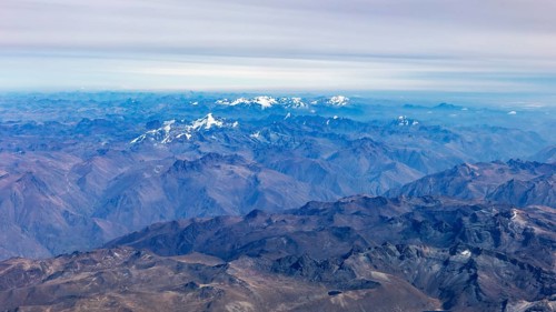 Flight from Lima to Cusco, Andes, Peru