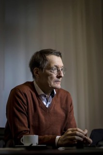 Karl Lauterbach (SPD), Federal Minister of Health, recorded during an interview at the Federal