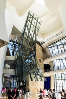 Guggenheim Museum, architect Frank Gehry, entrance hall, interior view, Bilbao, Basque Country,