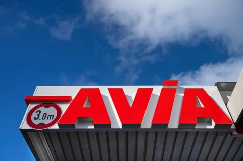 Logo at the Avia gas station, Franconia, Bavaria, Germany