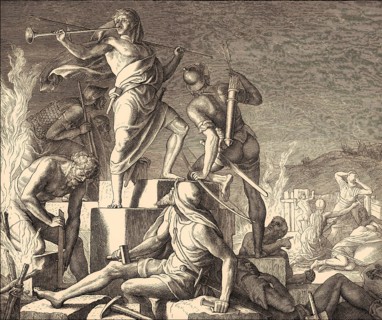 Rebuilding the Jerusalem Temple, Old Testament, by Julius Schnorr von Carolsfeld