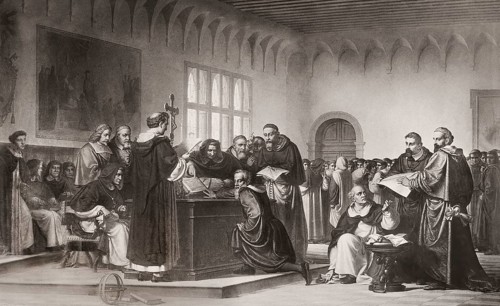 Galileo Galilei before the Roman Inquisition, 1632