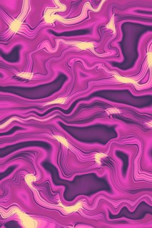 Abstract design with fluid, swirling patterns in vibrant pink and yellow tones, resembling marble.
