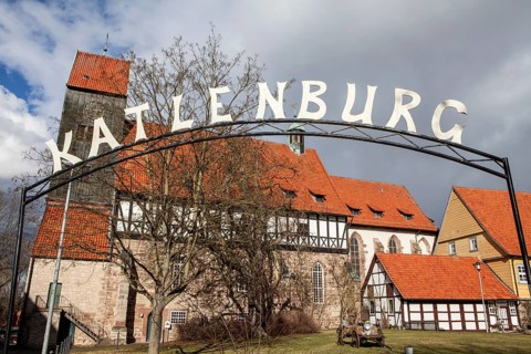 Katlenburg castle, St. Johannes church, Katlenburg-Lindau, district of Northeim, Lower Saxony,