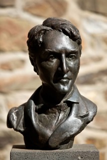 Portrait head Ludwig Börne by Thomas Burhenne, bronze, patinated, Giessener Köpfe, Altes Schloss