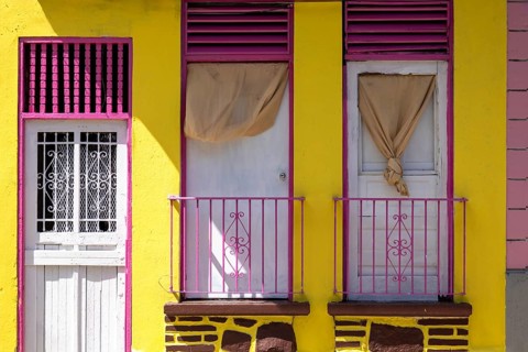 Panama, Panama City historic center Casco Viejo colorful streets and colonial architecture