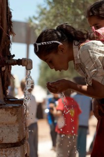 Atmeh Refugee Camp, Idlib, Syria. June 17th 2013. Internally displaced child Syrian refugees in the
