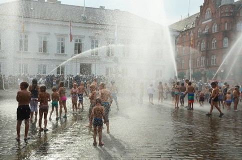 A popular event every year in August is when the Ystad Volunteer Fire Brigade takes the old fire