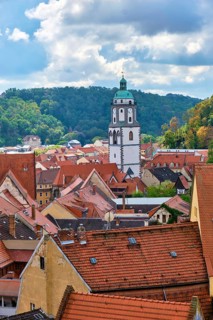 View over the old town of Meißen with the Church of Our Lady, Meißen, Saxony, Germany