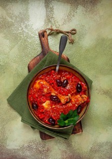 Pollo alla romana, Roman chicken, homemade, no people