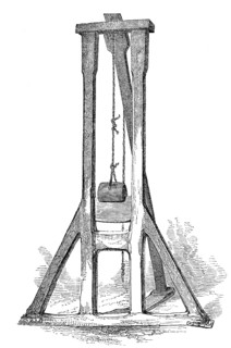 The Scottish Maiden, an early form of guillotine, or gibbet, used between the 16th and 18th