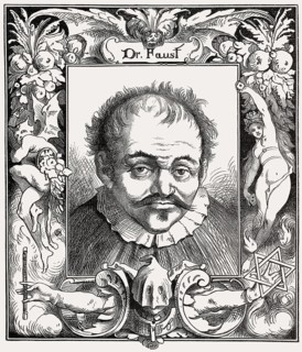 Johann Georg Faust, or John Faustus, alchemist, astrologer and magician of the German Renaissance
