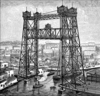 South Halsted Street Lift-Bridge, Chicago River, Chicago, Illinois, 1894