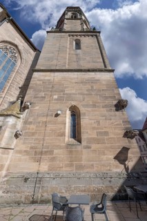 Tower of the Gothic St Andrew's Church, Weißenburg, Middle Franconia, Bavaria, Germany