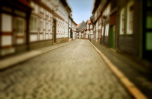 Half-timbered houses in the historic town centre, Goslar, Harz, Lower Saxony, Germany, Europe,