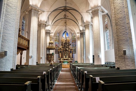 Interior view, St Wilhadi-Church, Stade, Lower Saxony, Germany