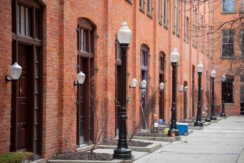 Detroit, Michigan - The River Place Luxury Apartments near the Detroit River. The complex has 301