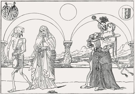 Symbolic leaflet to death, 16th century