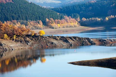 Biggetalsperre reservoir, Attendorn, North Rhine-Westphalia, Germany
