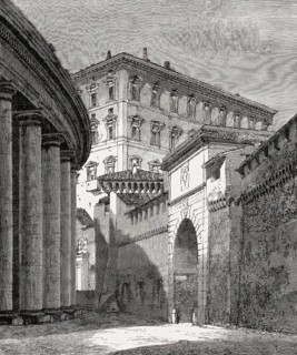 Porta Angelica, a gate of the Leonine Wall, Vatican City, Rome, Italy, 19th Century