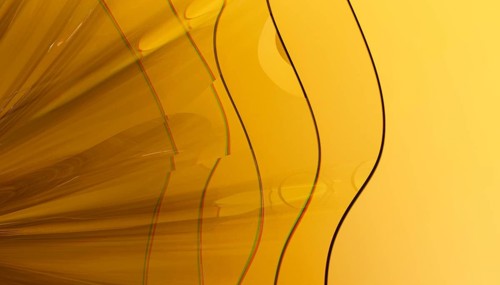Abstract 3D render showcasing a vibrant crystal like structure with a smooth, glossy texture. The