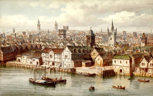 The Steelyard, the main foreign trading base or kontor of the Hanseatic League in London, England,