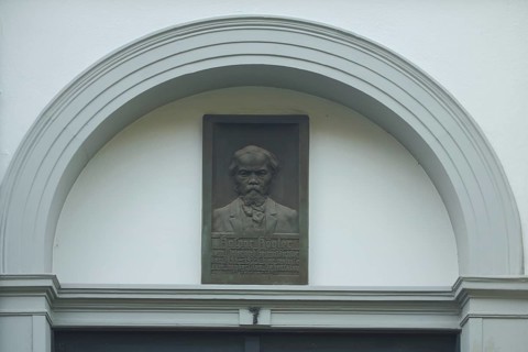 Memorial to painter and writer Kaspar Kögler 1838-1923, Wiesbaden, Hesse, Germany
