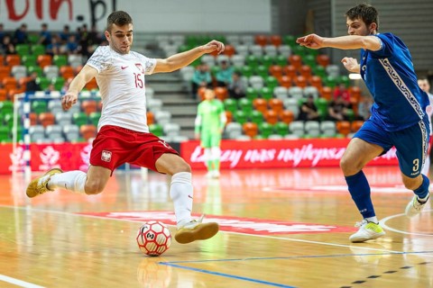 LUBIN, POLAND - MARCH 12, 2025: Futsal match European Championship qualifiers Poland - Moldova 3:0.