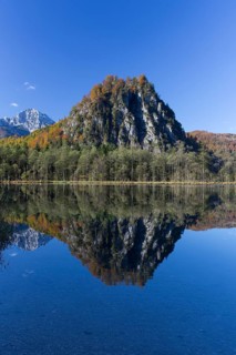 Autumn mood at lake Almsee, Grünau, Austria, Totes Gebirge