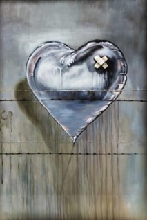 Banksy - Love Hurts, 2017, exhibition The World of Banksy