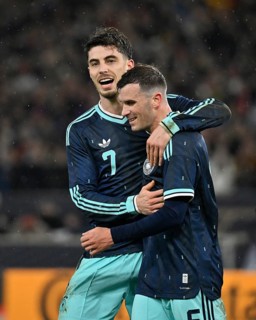 Goal celebration Kai Havertz GER (07) Pascal Groß GER (05) Football DFB International match Germany