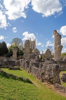 Ruins, St Edmund's Abbey, St Edmundsbury Cathedral, Bury St Edmunds, West Suffolk, England, Great