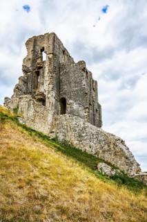 Ruins of Corfe Castle, Wareham, Dorset, England, United Kingdom