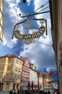 Nose sign of the Lammapotheke, Kitzingen, Lower Franconia, Bavaria, Germany